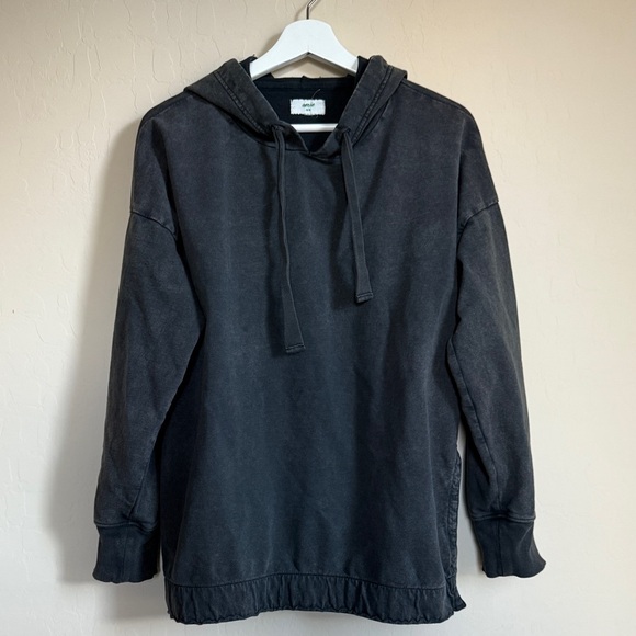 Aerie Women Desert Sunwashed Hoodie Casual Black Oversized Drawstring - Picture 1 of 7